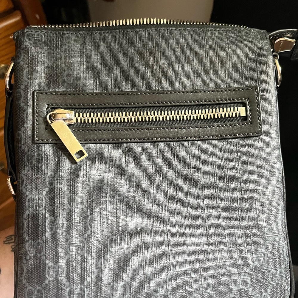 Gucci Black Monogram Crossbody Bag